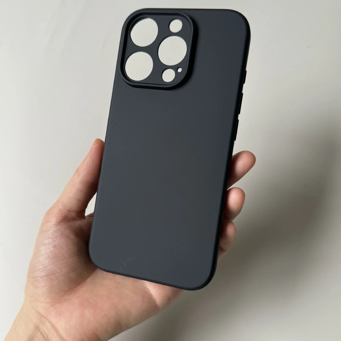 Full Black Silicone Matte Phone Case