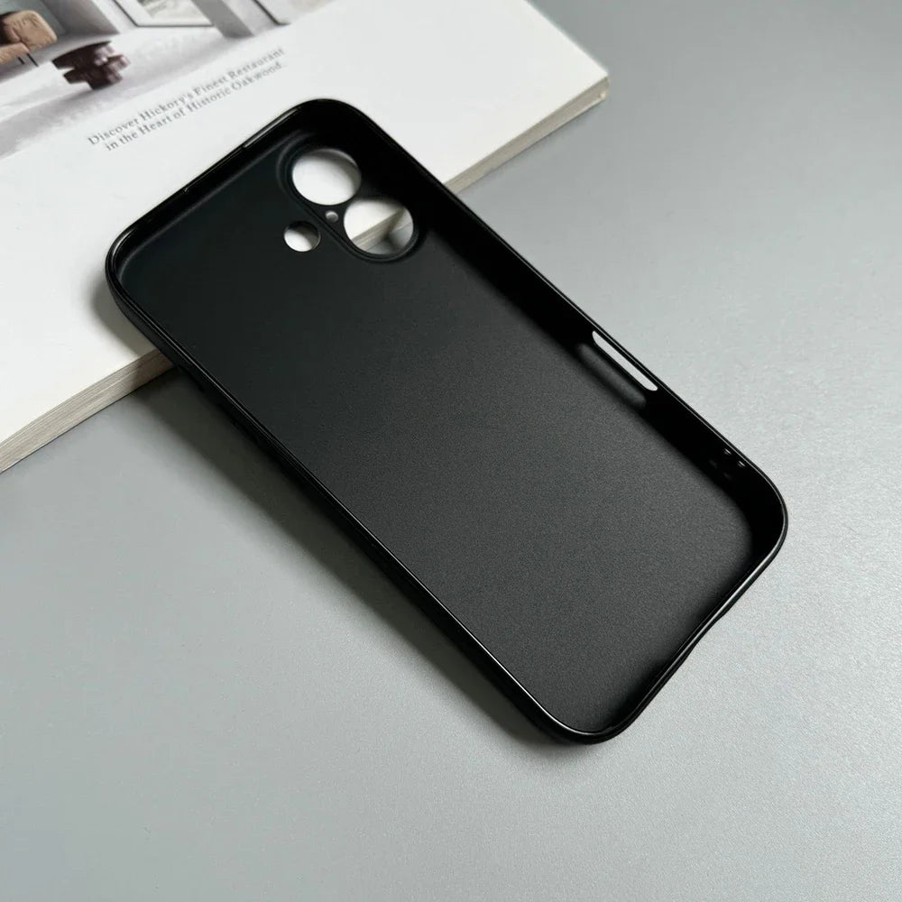 Full Black Silicone Matte Phone Case