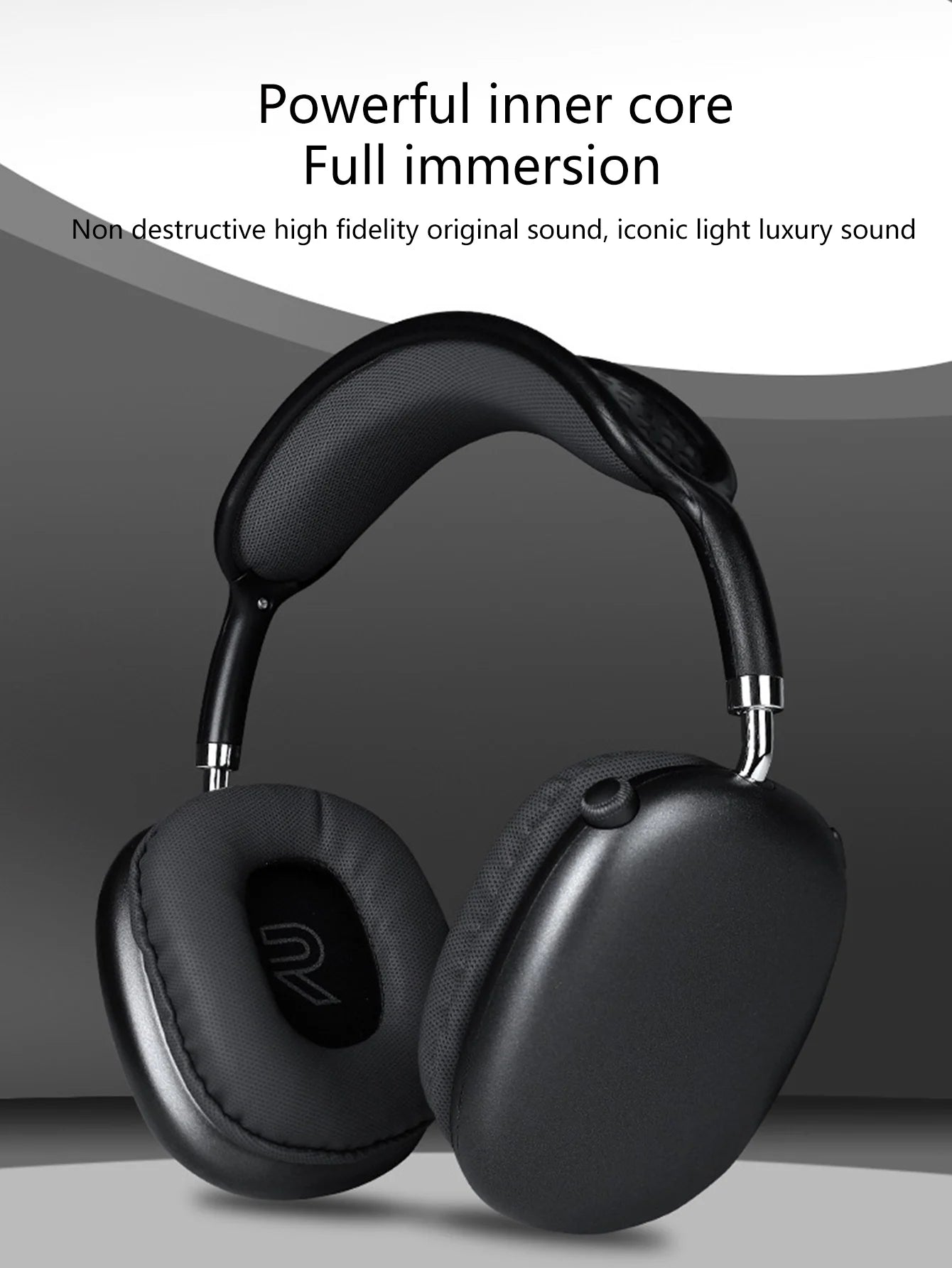 Wireless Over-Ear Headphones with ANC Noise Cancellation, Dual-Mode Design, Chip 5.4, Surround Sound, Button Control, Long Batte