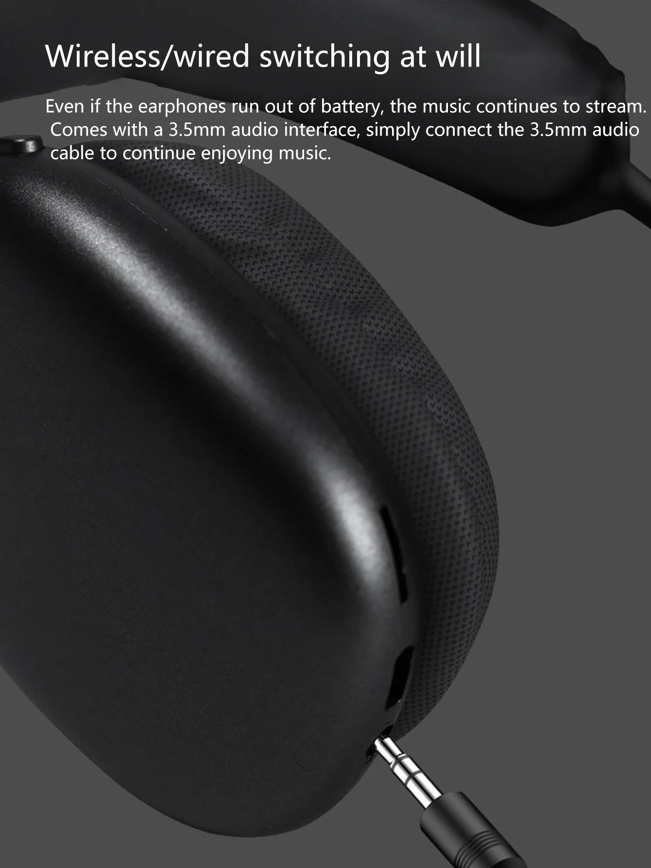 Wireless Over-Ear Headphones with ANC Noise Cancellation, Dual-Mode Design, Chip 5.4, Surround Sound, Button Control, Long Batte