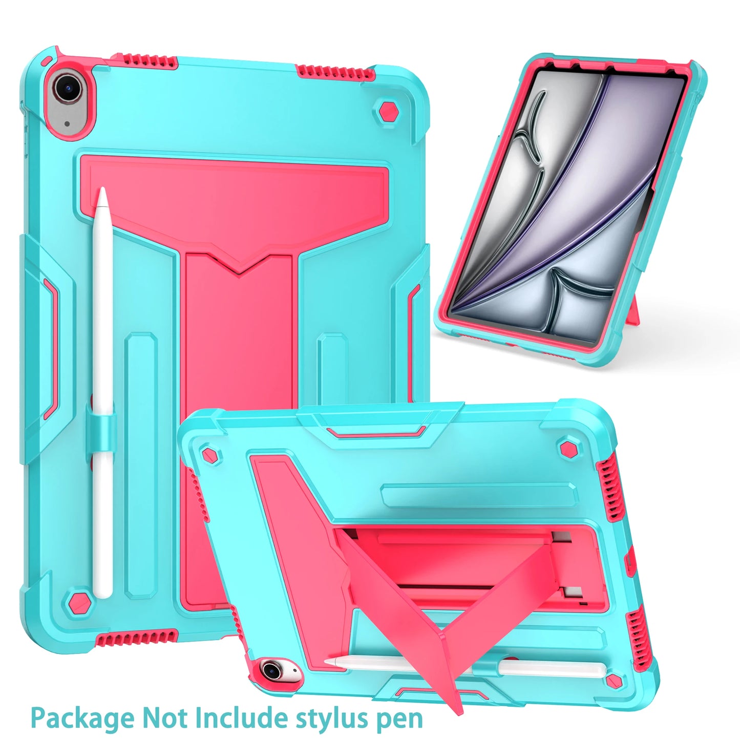 Tablet case for iPad Air 6, multi-angle built-in stand, drop-proof and shock-resistant, accurate hole position