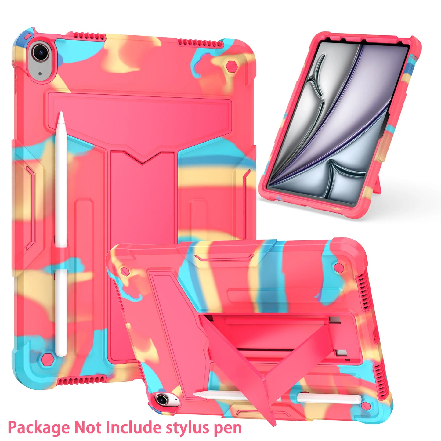 Tablet case for iPad Air 6, multi-angle built-in stand, drop-proof and shock-resistant, accurate hole position