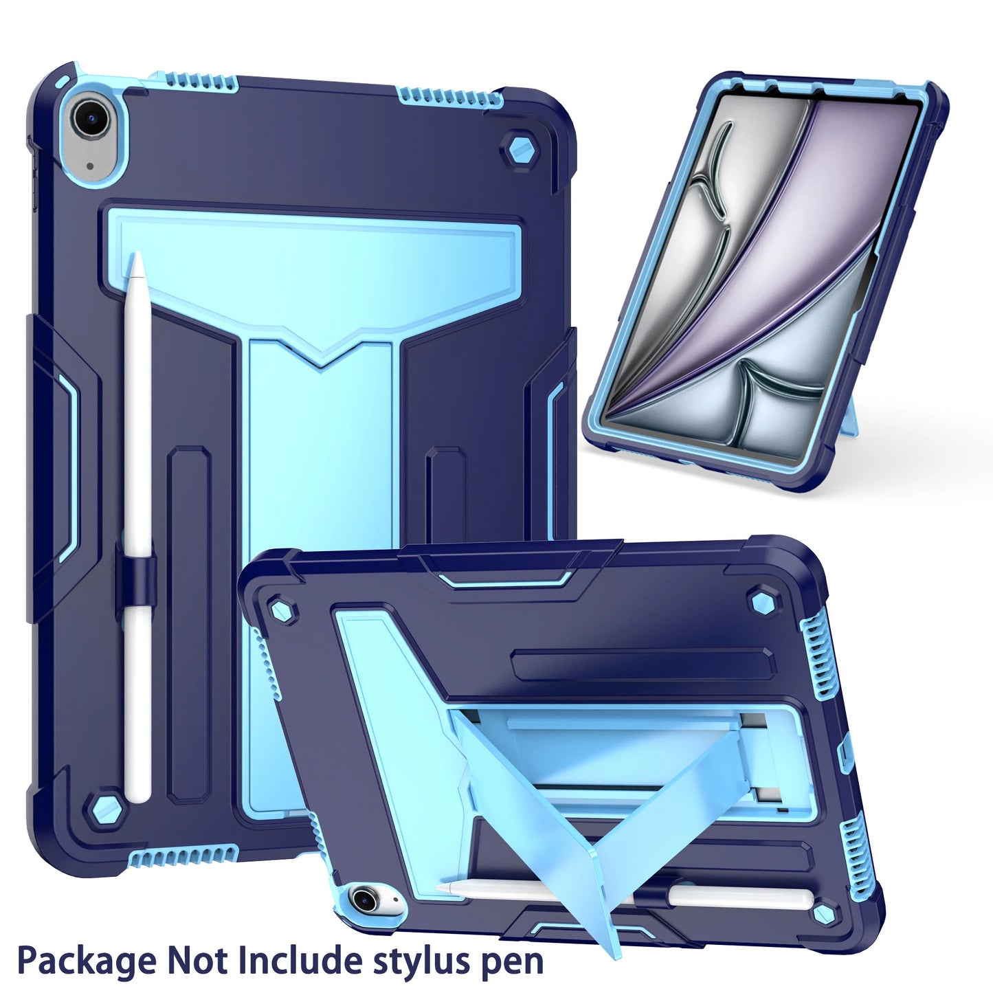 Tablet case for iPad Air 6, multi-angle built-in stand, drop-proof and shock-resistant, accurate hole position
