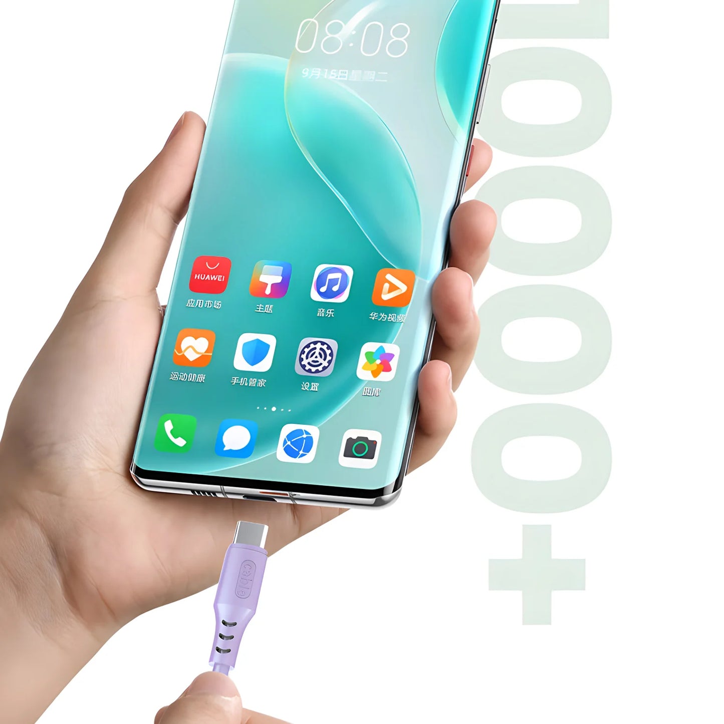 3 In 1 Super Fast Charging  Micro USB Type-C Phone Charger USBC Data Cable